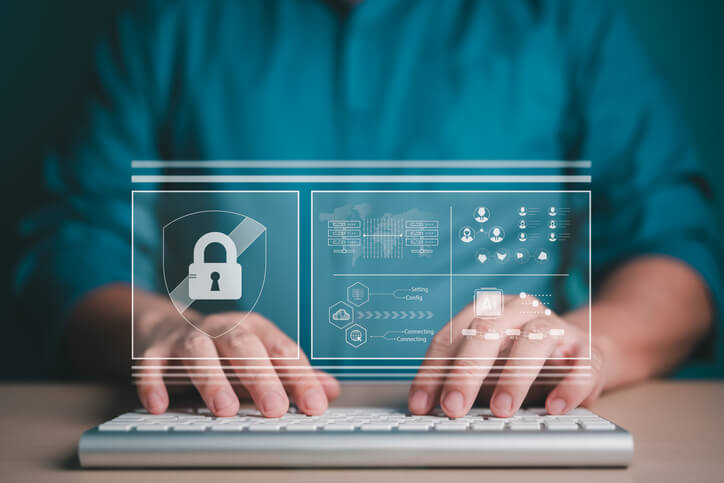 A data encryption concept in network administrator training
